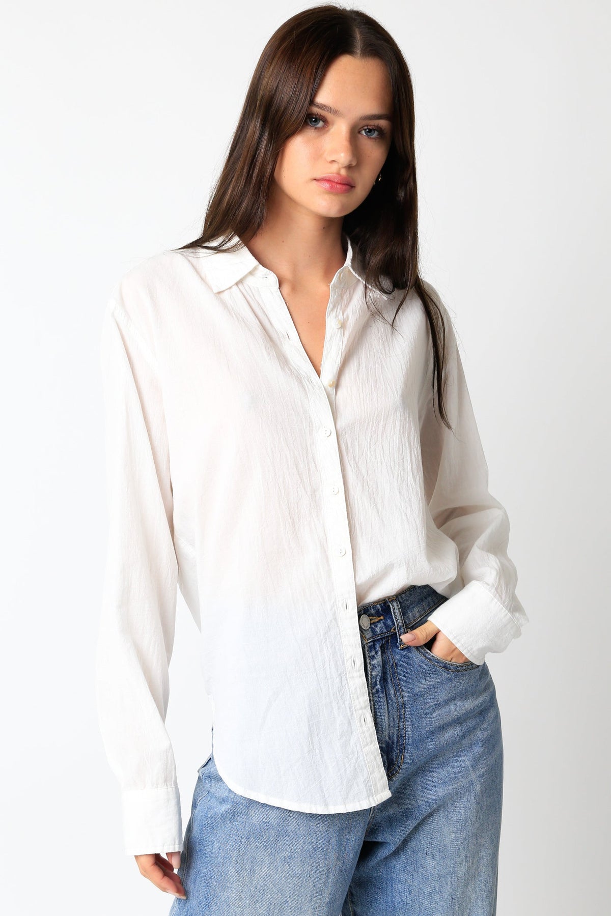 ELIZABETH BUTTON DOWN TOP