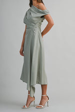 ANA ONE-SHOULDER MIDI DRESS