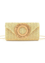DEMI ENVELOPE WOVEN CLUTCH