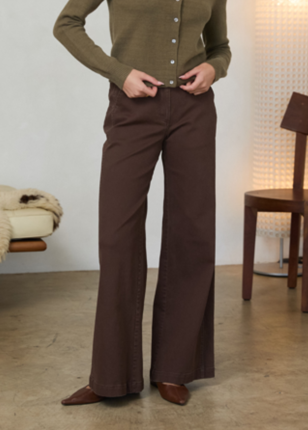 LUCY BROWN BOOT-CUT PANTS
