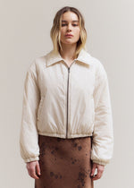 MADDIE ECRU BOMBER JACKET