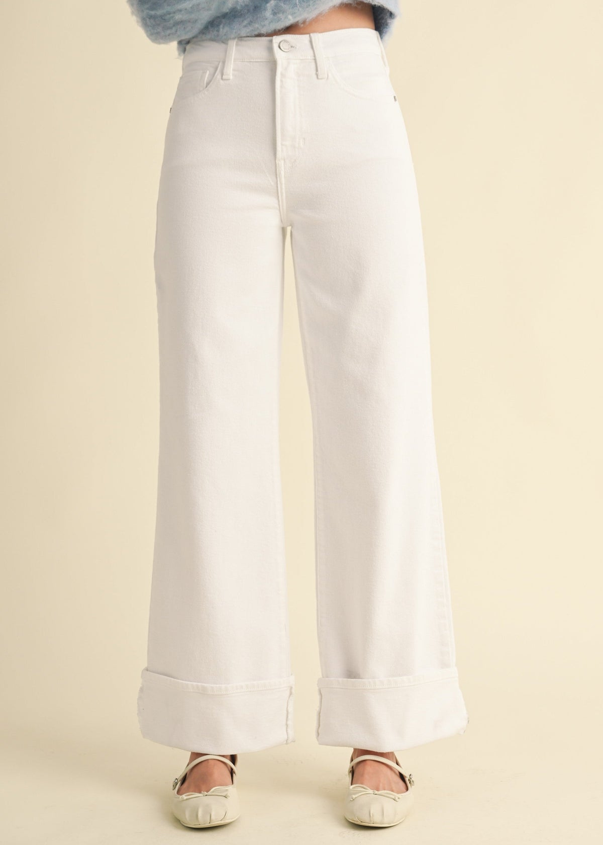 CLAIRE WHITE PALAZZO JEANS