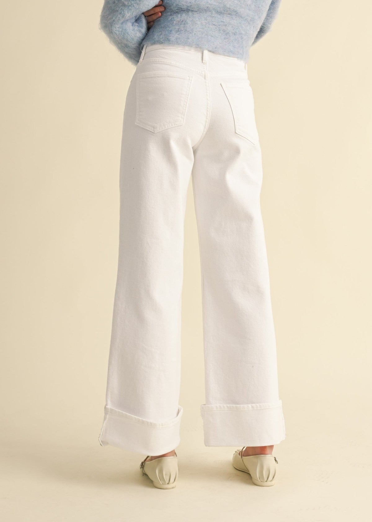 CLAIRE WHITE PALAZZO JEANS