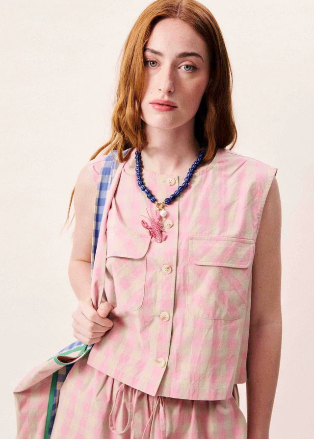 AURORA PINK SLEEVELESS VEST