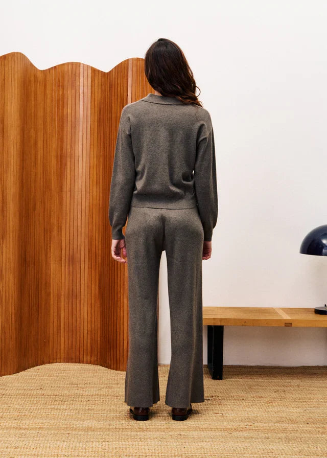 CHEDID TAUPE KNIT PANTS