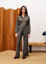 CHEDID TAUPE KNIT PANTS
