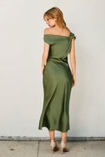 ELIANA SATIN MIDI DRESS