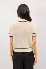 STASSIE CREAM KNIT TOP