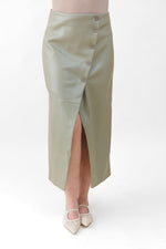 SADIE FAUX LEATHER MIDI SKIRT