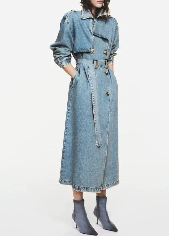 ELISE DENIM TRENCH COAT