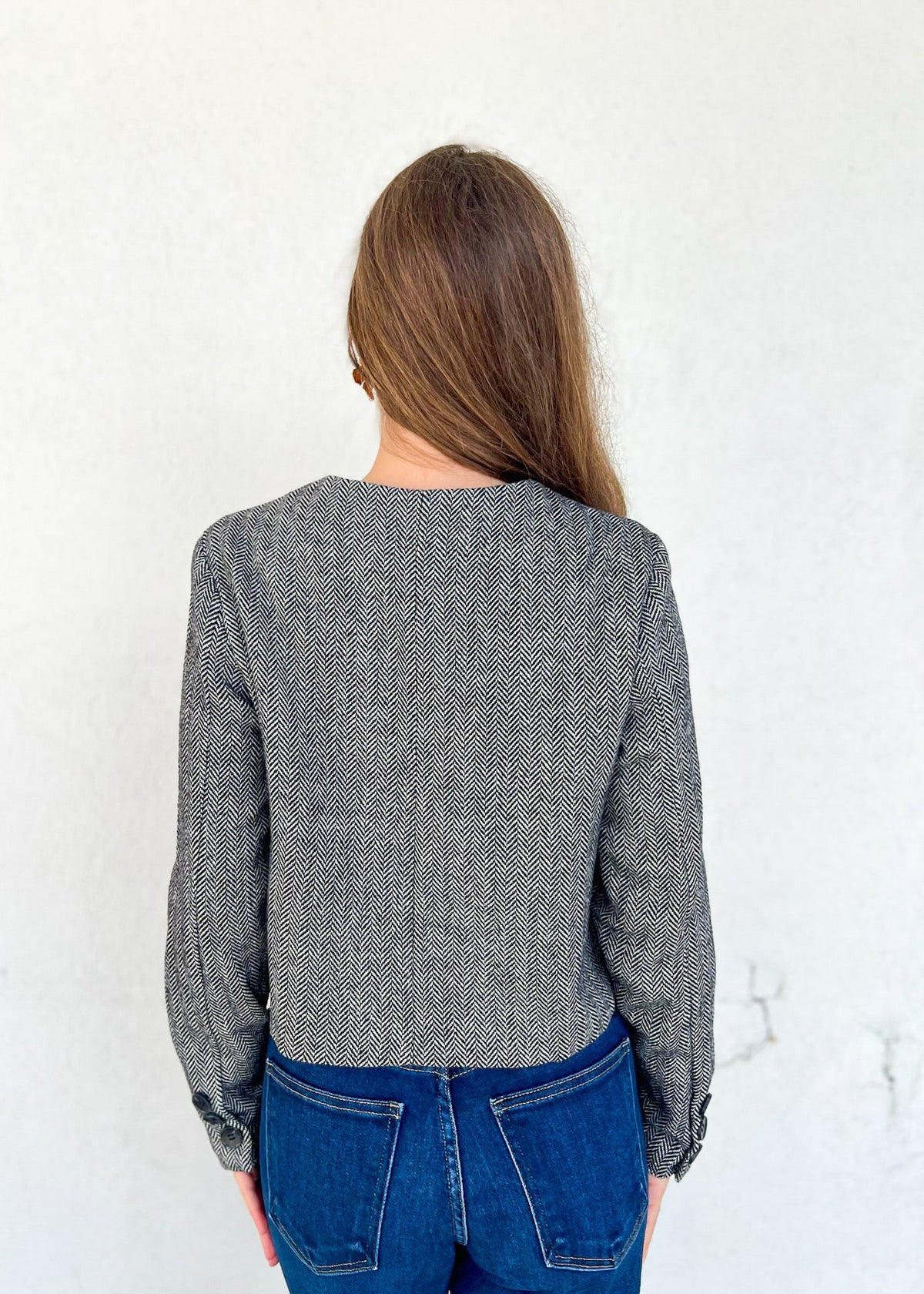 SYLVIE HERRINGBONE JACKET