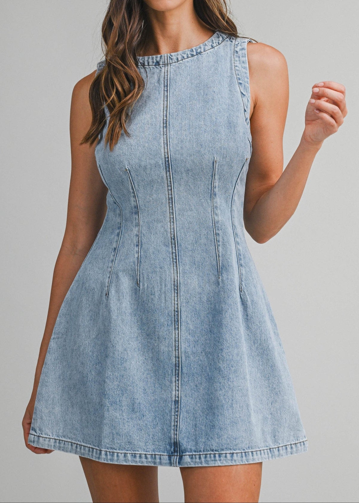 AUDREY DENIM MINI DRESS