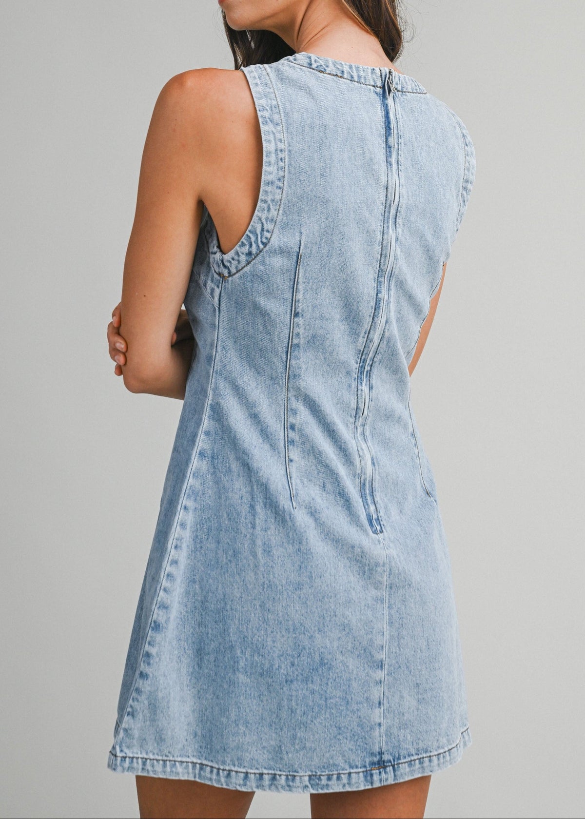AUDREY DENIM MINI DRESS