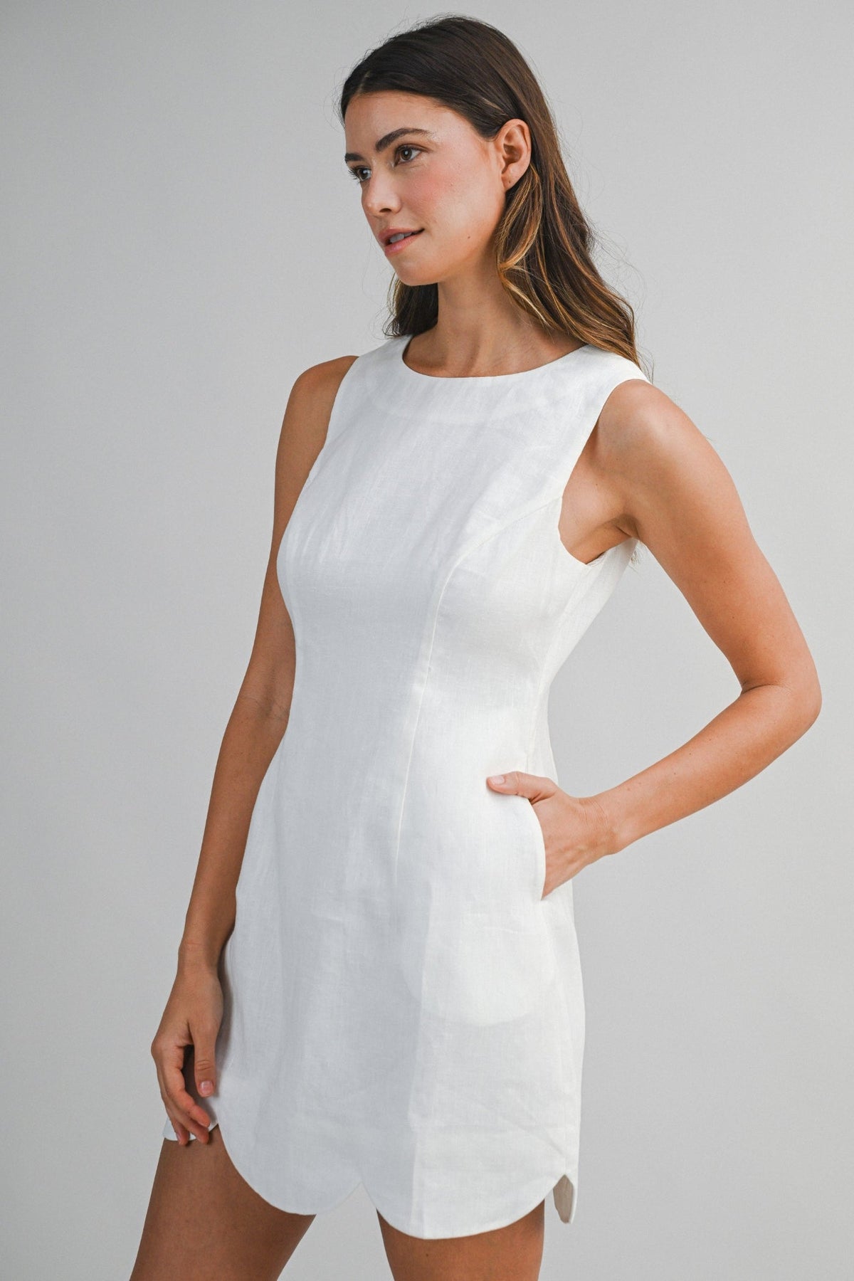 GABRIELLA LINEN MINI DRESS