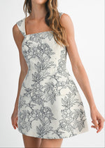 VICTORIA JACQUARD MINI DRESS