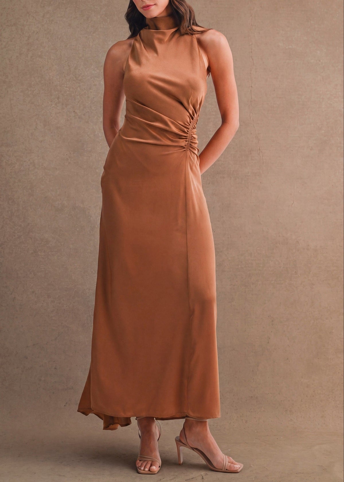 SARAH SATIN MAXI DRESS
