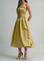 KENDRA STRAPLESS MIDI DRESS