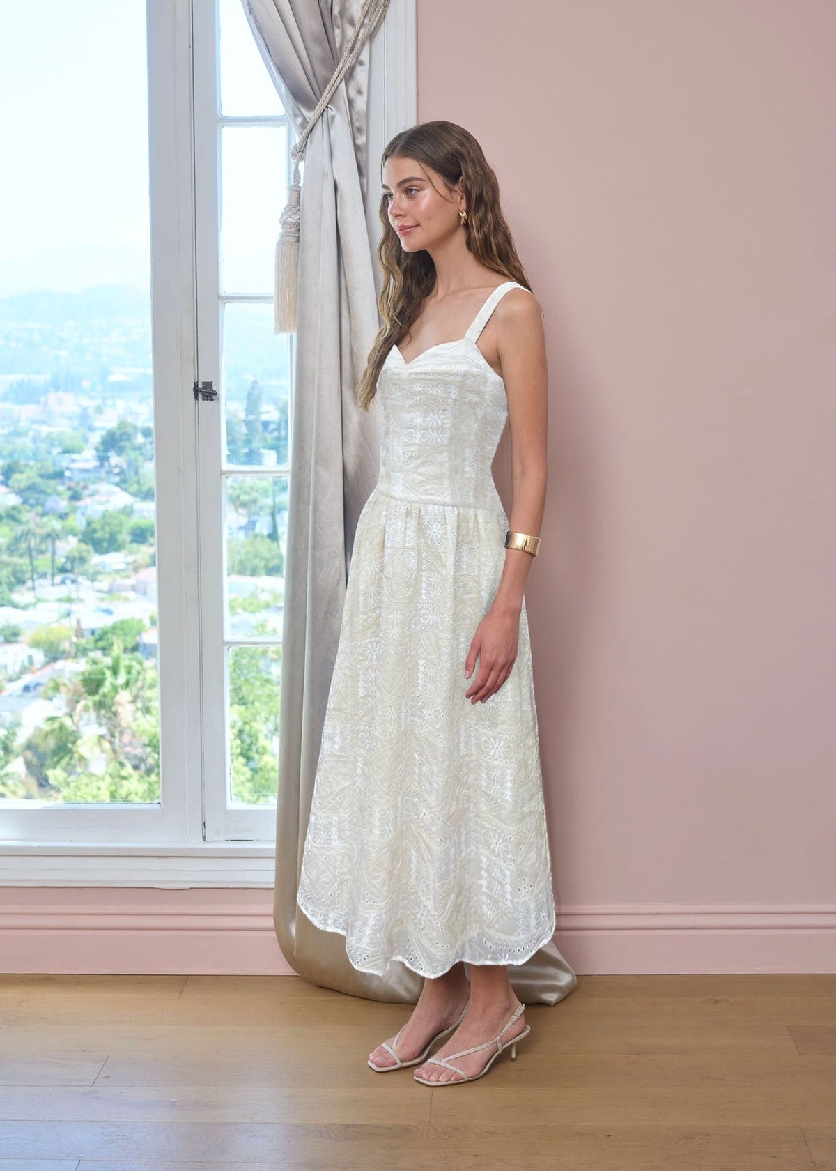 AUBREY EMBROIDERED MAXI DRESS