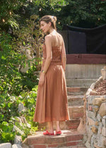 LUNA SHIRRED MIDI DRESS