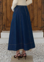 MADELYN DENIM MIDI SKIRT