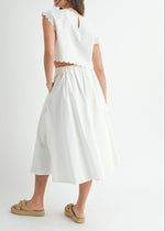 WILLOW PLEATED MIDI SKIRT