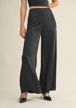 STASSIE WIDE-LEG SATIN PANTS
