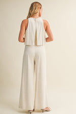 ALEXIA SLEEVELESS LINEN JUMPSUIT