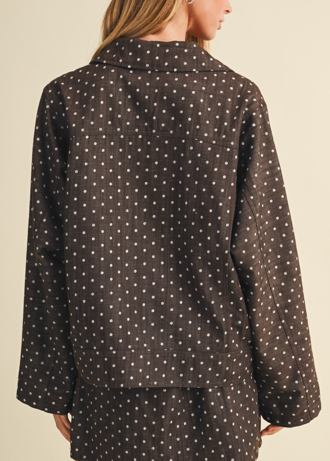 ABBY ESPRESSO POLKA-DOT JACKET