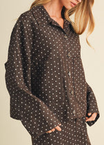 ABBY ESPRESSO POLKA-DOT JACKET