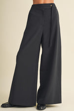 VALERIE BLACK WIDE-LEG PANTS