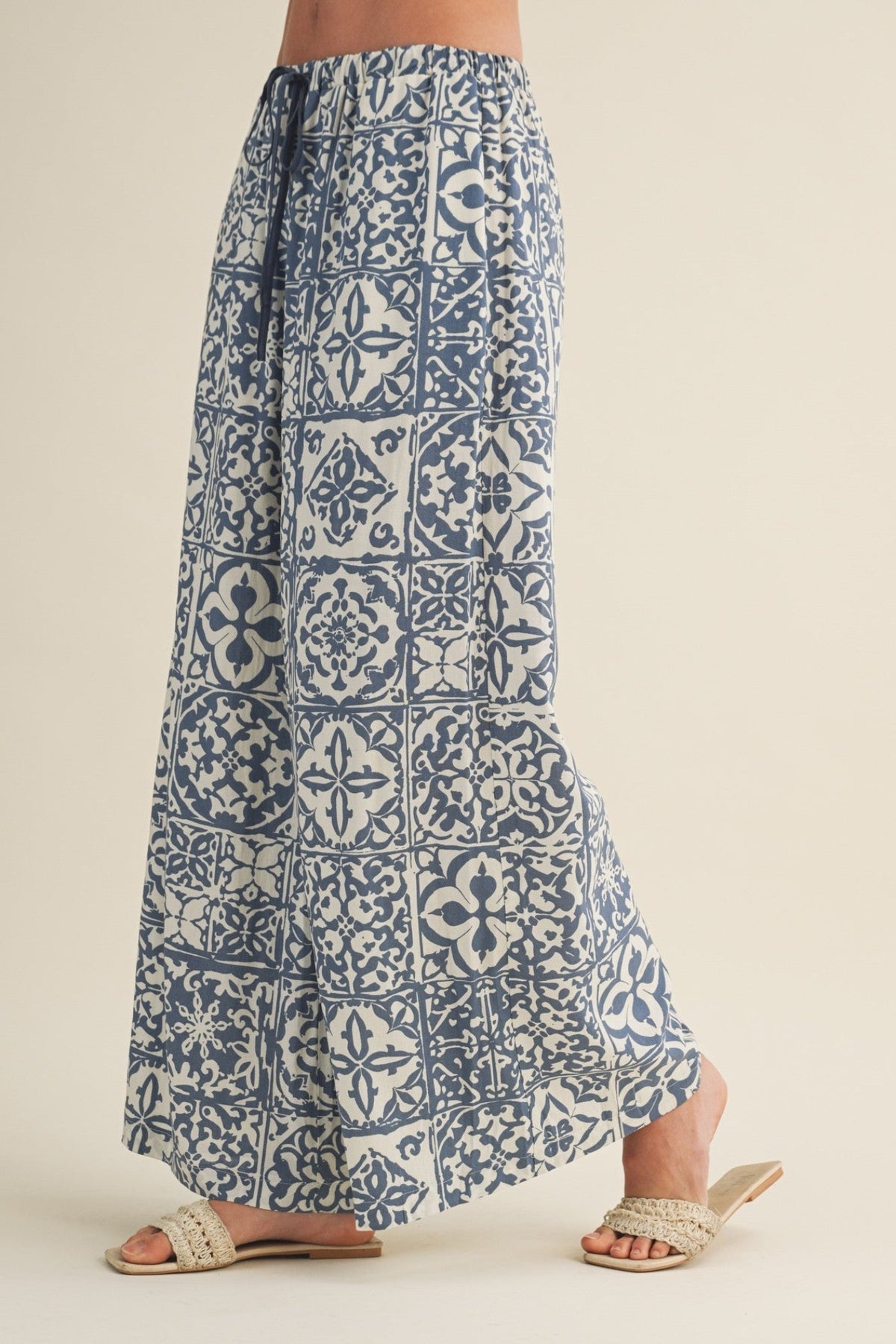 EVIE GEOMETRIC PALAZZO PANTS