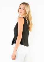 STEPHANIE SLEEVELESS PEPLUM TOP