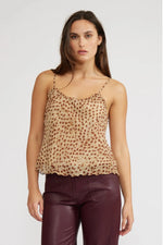 CAMILA CHEETAH RUFFLE TANK