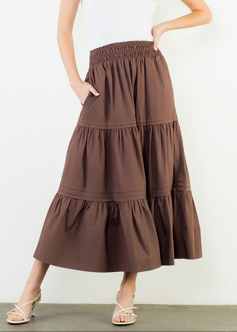 ADDIE MAXI TIERED SKIRT
