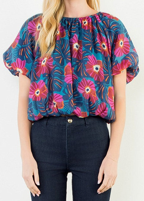 SABRINA BUBBLE HEM TOP