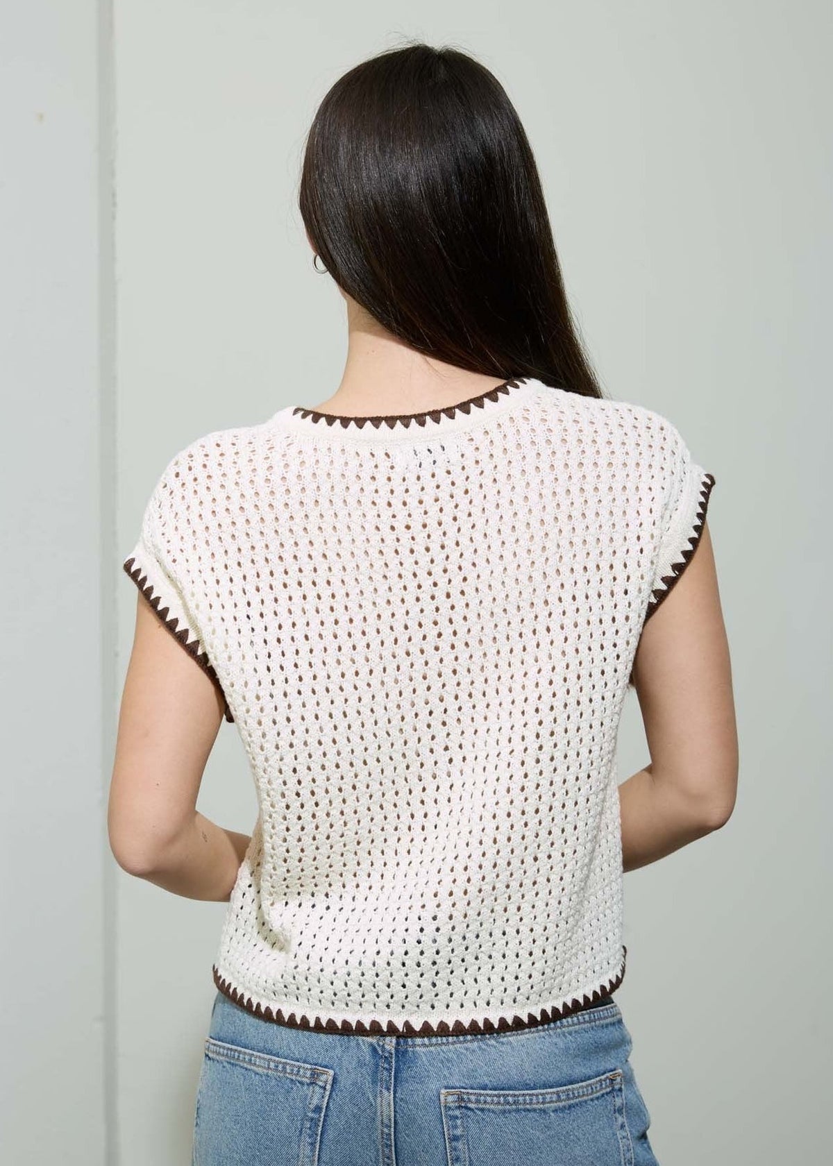 LOLA SHEER CROCHET TOP