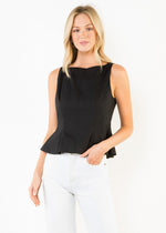 STEPHANIE SLEEVELESS PEPLUM TOP